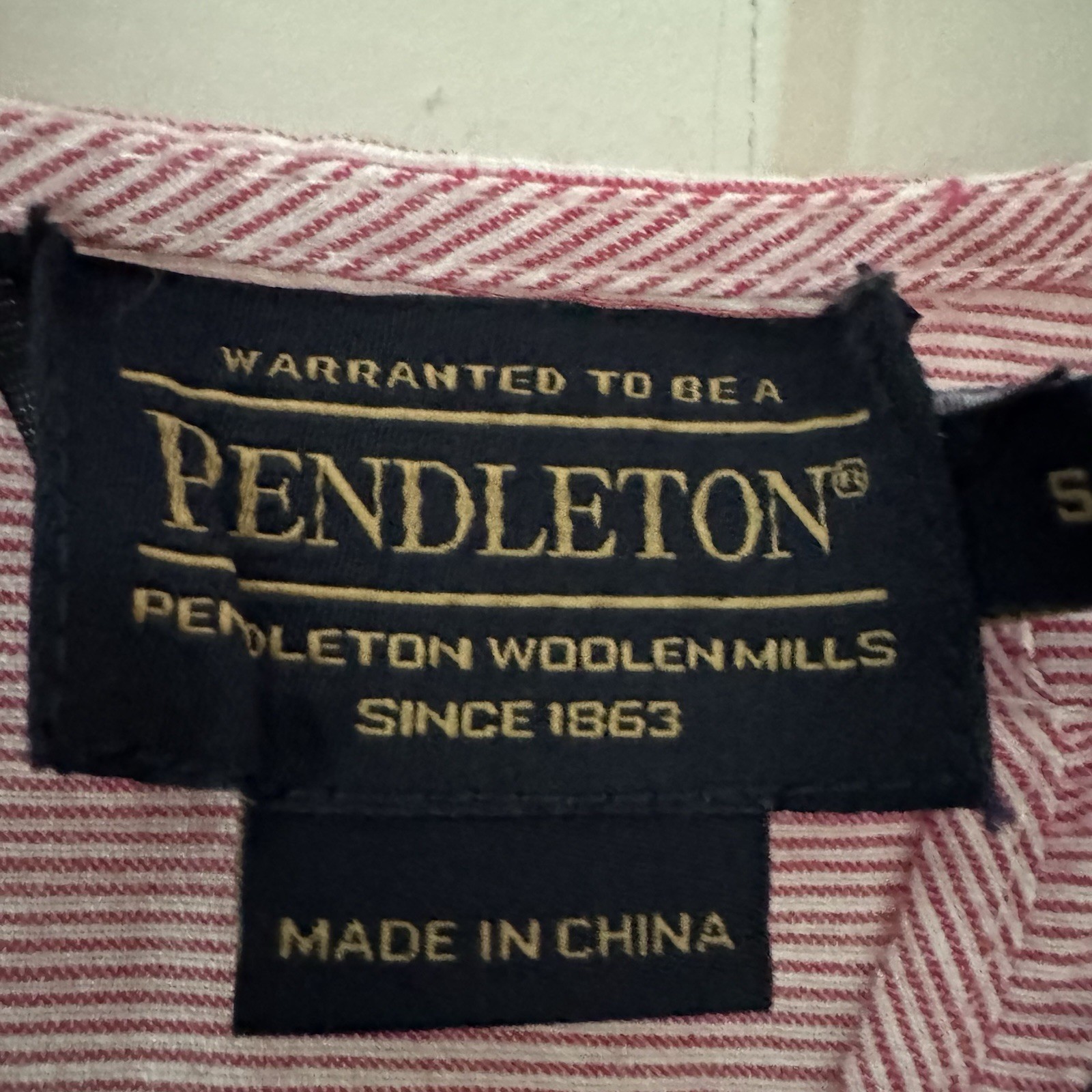 PENDLETON - Embroidered Linen Tunic Micro Stripe … - image 6