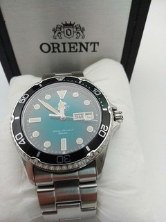 Orient Kamasu Sport Taucheruhr Automatik Herren Edelstahl Grün Armbanduhr