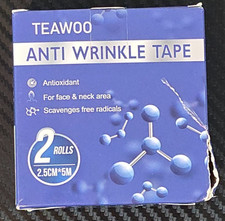 TeaWoo Anti Wrinkle Face Tape For Face Forehead 2.5cm x 5m 2 Rolls