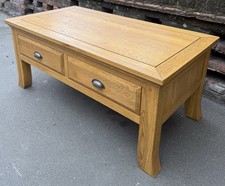 Four Drawer Contemporary Light Oak Coffee Table