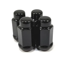 4x Excalibur 1964LHD-BK Lug Nuts 14x2.00 Bulge Acorn 3/4" Hex Black Closed End L