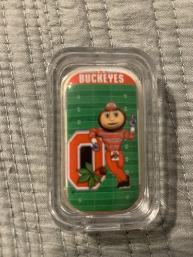 Ohio State Buckeyes Silver 2oz .999 Colorized ~ Brutus ~