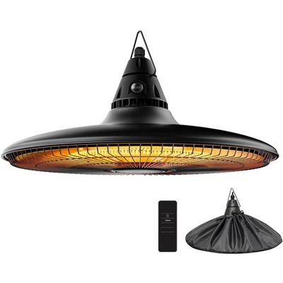 Hanging Heater, 1500W Outdoor Electric Patio Ceiling Heater with Remote Contr...