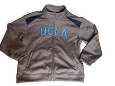charcoal gray UCLA full-zip athletic jacket Size Large