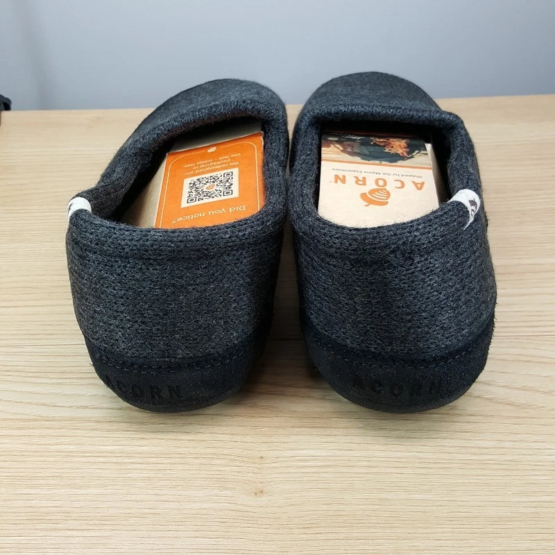 Zapatillas mocasín ACORN para hombre talla 12 13 gris sin cordones tejidas acogedoras cómodas Foto 3 de 4