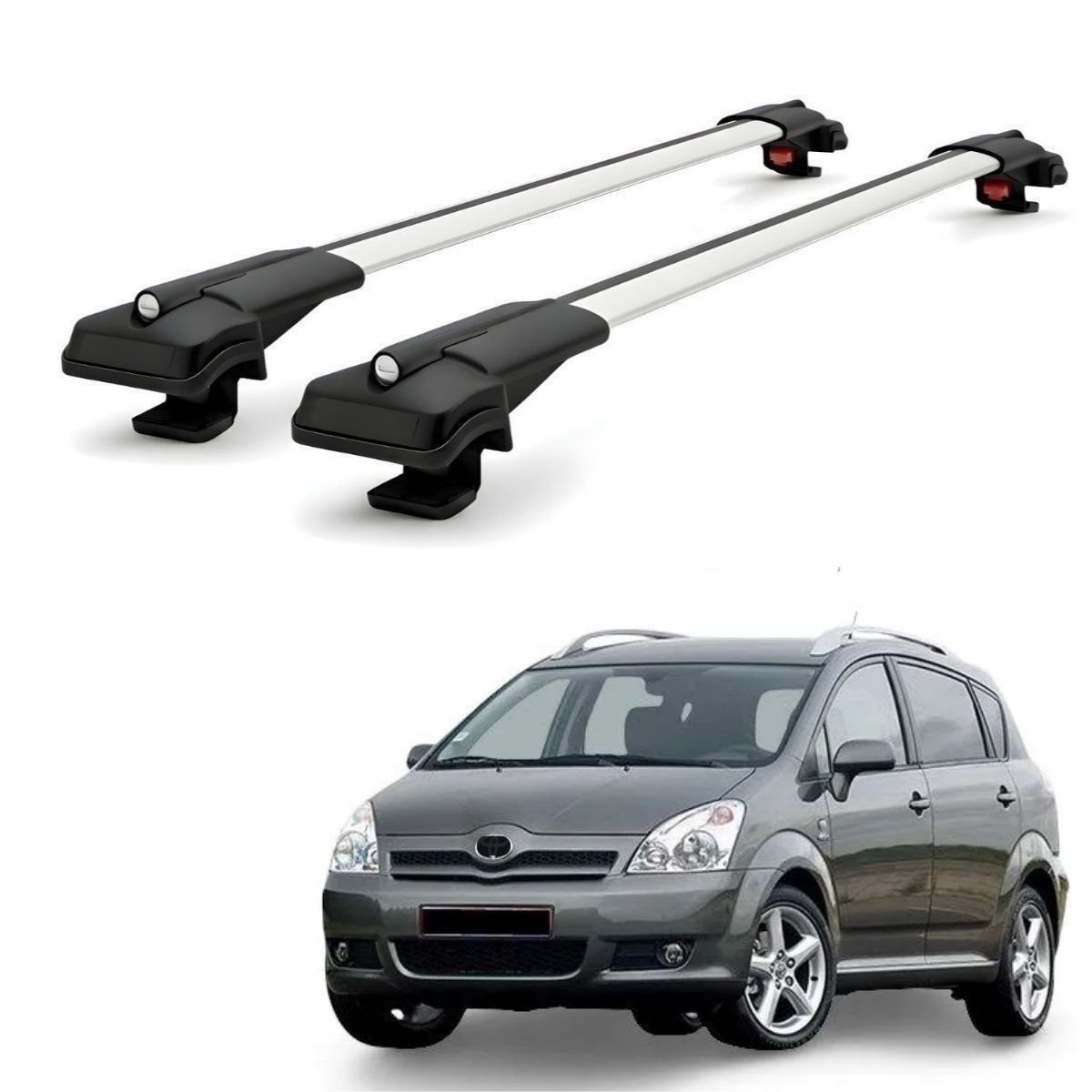for Toyota Corolla Verso MPV AR10 2004-2008 Roof Racks Crossbars