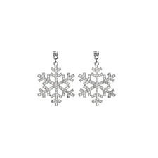 Christmas Snowflake Earrings for Women Sparkling Snowflake Dangle Drop Earrings