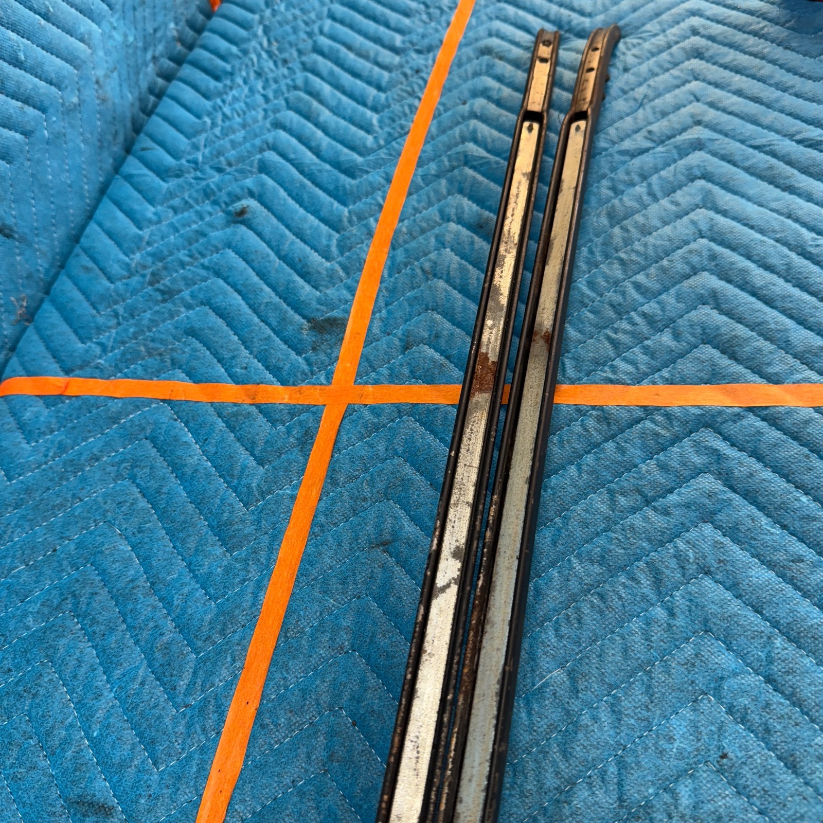 1989–91 Chrysler TC Maserati Convertible Top Weatherstrip Retainer Rails Set OEM
