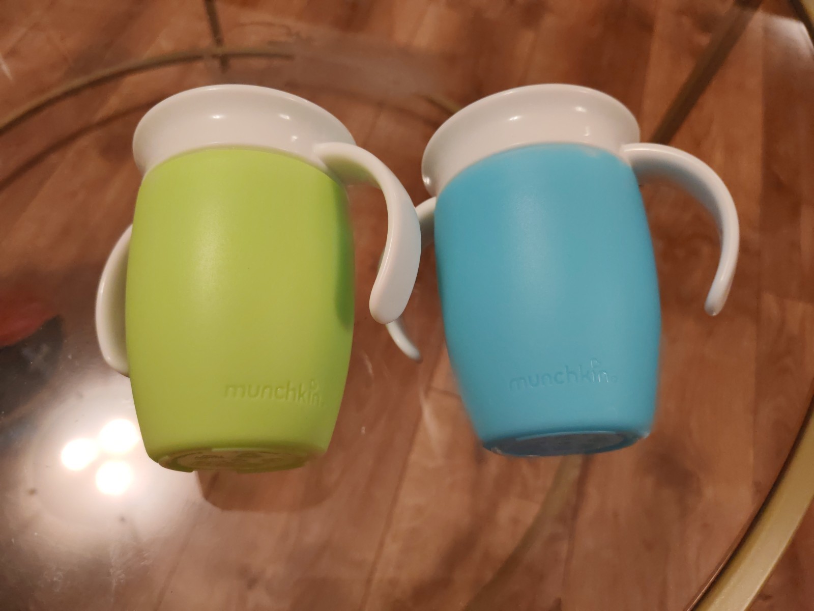 2 Pack (blue & green) Munchkin Miracle 360 Sippy Cup | Trainer Toddler BPA