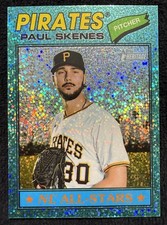 2026 Topps Heritage #33 Paul Skenes Aqua Spar...