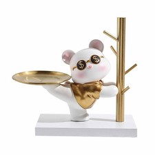 Entryway Key Storage Ornament with Tray Alluring Bear Cartoon Cute Key Holder