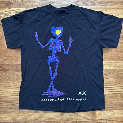 KAWS x Cactus Plant Flea Market T-Shirt Black Men's Size XL