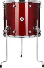 DW Design Series Floor Tom - 16 x 18 inch - Cherry Stain