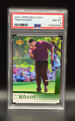 Tiger Woods Rookie 2001 Upper Deck #1 PSA 8 RC PGA Tour Golf