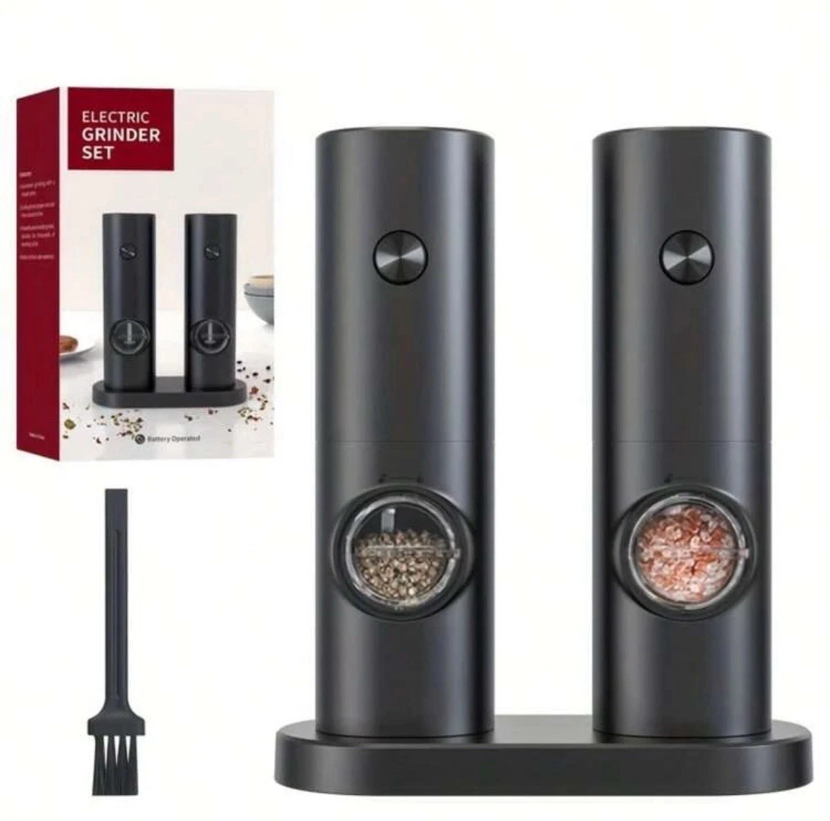 Electric Pepper & Salt Grinder Set