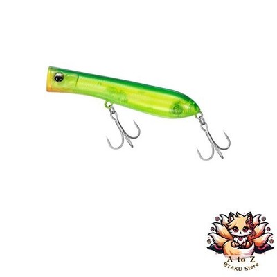 NEW Daiwa Salty Pop 80F Lure Silver Wolf Custom Lime Chart Clear