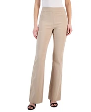 I.n.c. International Concepts Petite High-Rise Flare Pants, Toasted Twine, PXL