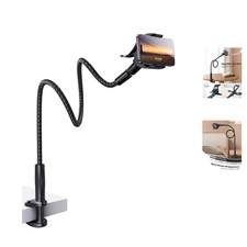 Sturdy 360 Adjustable Gooseneck Phone Mount for Smartphones 4-7 inches - Black