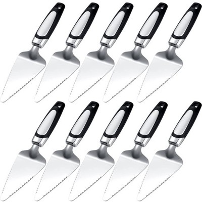10 Pcs Pizza Spatula Pie Server Set Stainless Steel Medium, Silver 