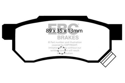 DP2642/2 Ebc Greenstuff Rear Brake Pad Set Fits Honda MG Rover