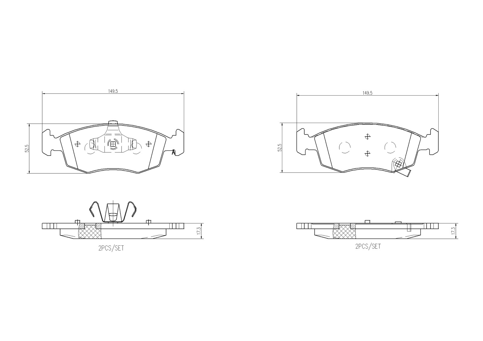 Für BREMBO P 11 031 HAM PADS. FRONT FIAT PANDA 12- FRONT - Bild 10