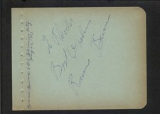 Ronnie Burns - Signed Autograph Book Page - George Burns Show