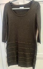 Calvin Klein Knit Tiered Sweater Dress medium