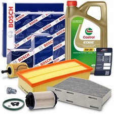 BOSCH-FILTER INSPEKTIONSPAKET+5L CASTROL 5W-30 LL FÜR SEAT LEON 1P 1.9 2.0 TDI 