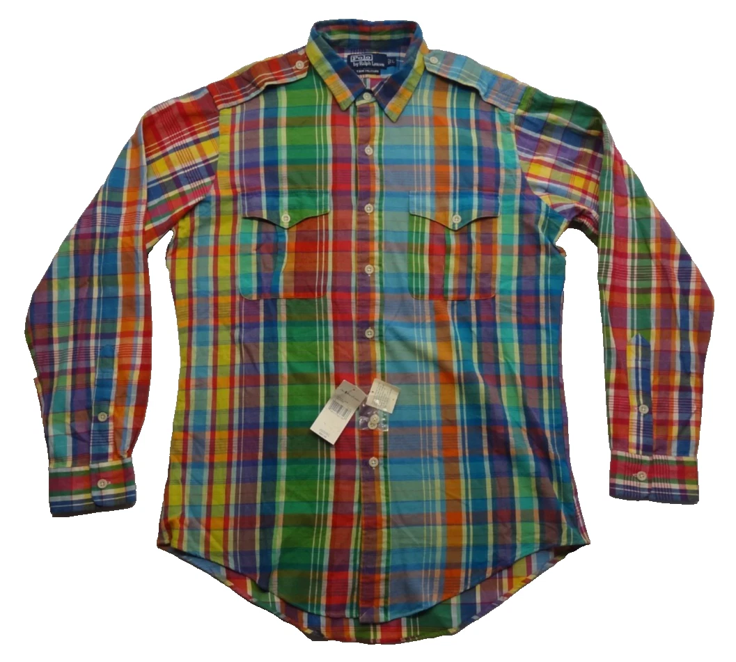 Polo Ralph Lauren 90s Theme Casual Button-Down Shirts for Men for