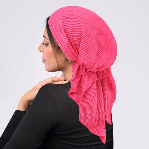 Muslim Women Elastic Pre-Tied Turban Cap Hat Wrap Hair Loss Head Bandana Bonnet - Picture 20 of 72