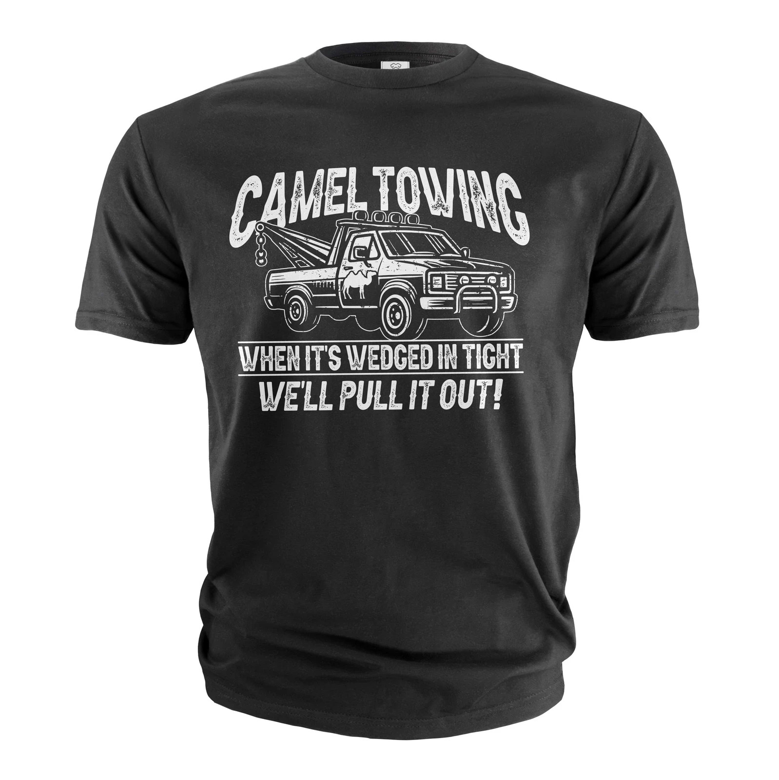 Men's Funny Camel towing T-shirt double meaning humor humorous tee joke shirt !!