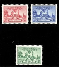 Australia 1936 Centenary set complete superb MNH. SG 161-163. Sc 159-161.