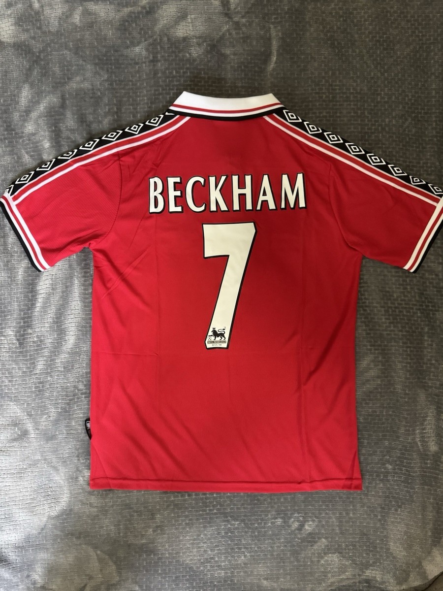 BECKHAM 7 “RETRO”Manchester United 98/99 Home Men Jersey - Size L