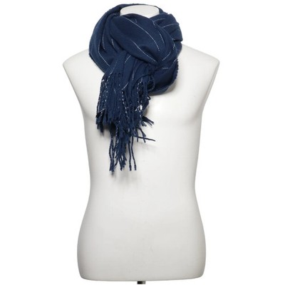 L.O.G.G by H&M, Schal, Unisex (Erwachsene), Acryl, Blau, Streifen, 220 cm #0Pc