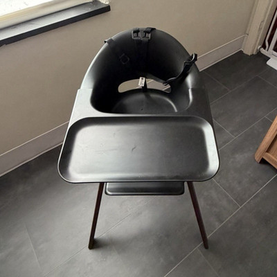 Stokke Steps High Chair Black Seat Tray Safety Straps Adjustable Footrest