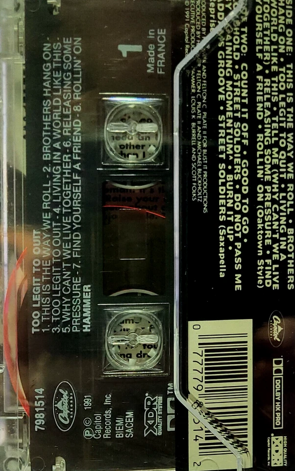 MC HAMMER Too Legit to Quit MC MUSIKKASSETTE NEU & OVP - Bild 2 von 2