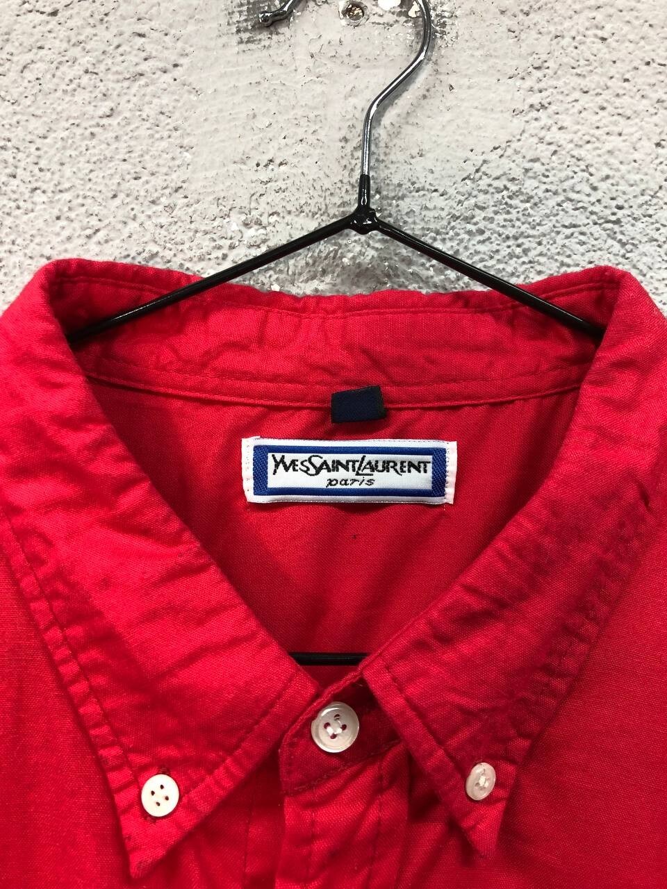 Yves Saint Laurent paris camicia rossa uomo XL