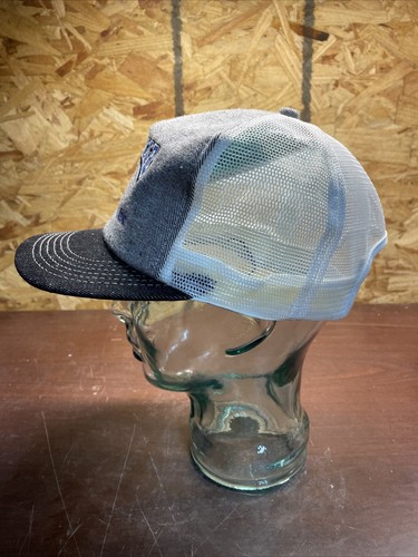 VTG Danville Feed & Supply, Inc. Black Denim Grey White Trucker Snapback Hat - Picture 3 of 10
