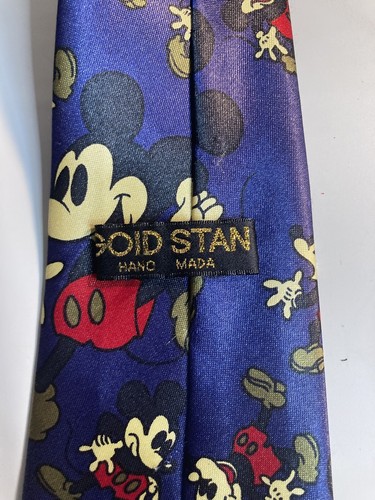 Mickey Mouse Disney Gold Stan Mens neck tie vintage - Picture 2 of 2