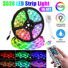 16Ft 3528/RGB waterproof SMD 300/LED Light Strip Flexible Ribbon Tape lamp DC12V
