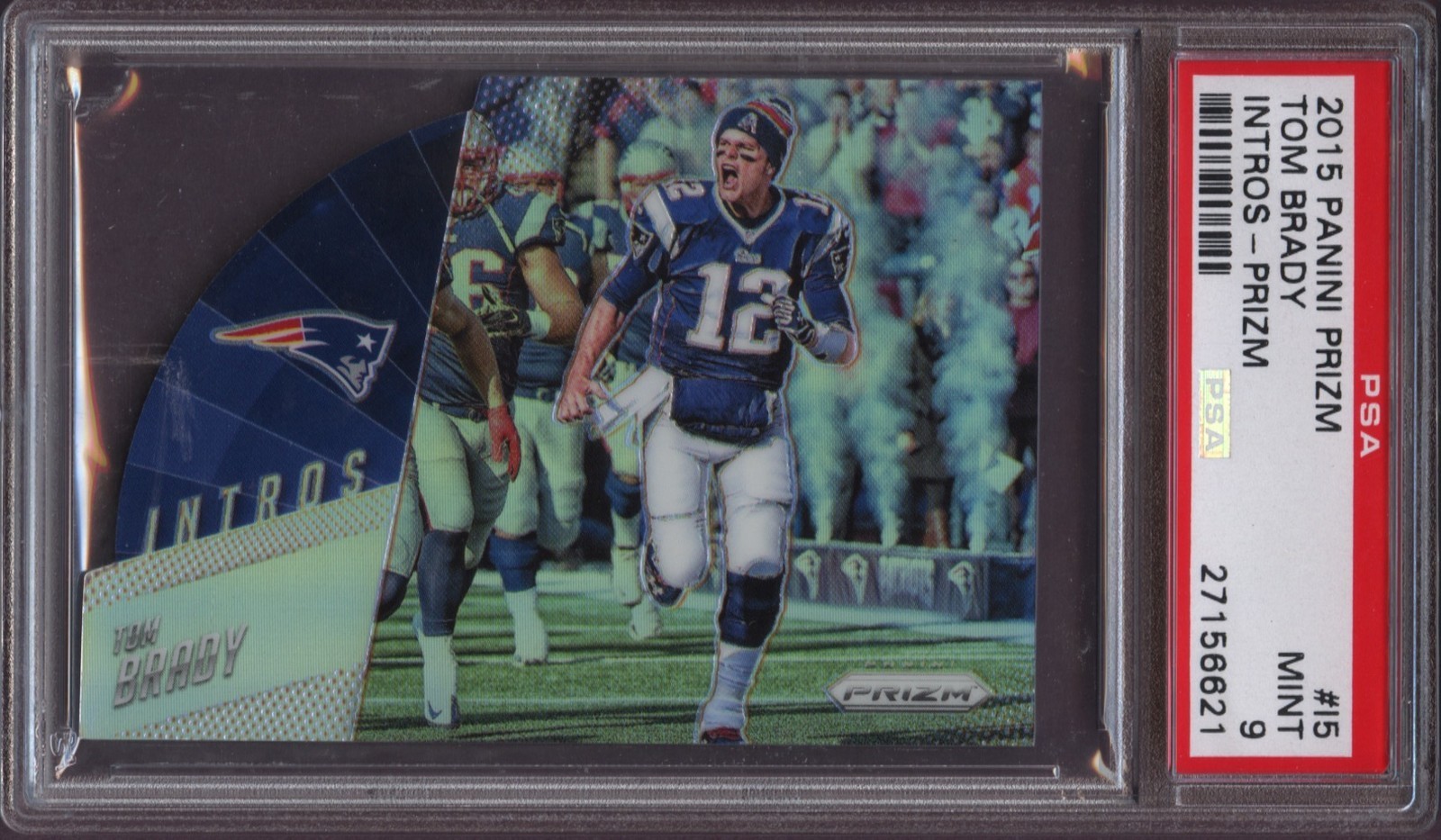 2015 Panini Prizm Intros I5 Tom Brady Intros-Prizm PSA 9 Mint