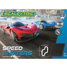 Scalextric C1414 Speed Shifters Red Rasio C-20 vs Blue Rasio 1/32 Slot Car Set