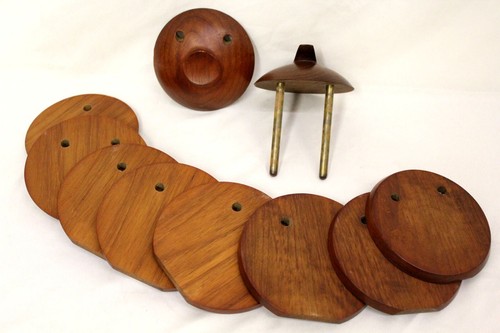 Vintage Ernst Henriksen Teak Fisch MC Untersetzer Set 60er Jahre Dänemark Rarität - Bild 10 von 12