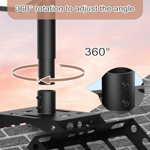 Starlink Gen 3 Roof Ridge Mount, Starlink Gen 3 Aluminium Pipe Adapter, 360° - Picture 6 of 8