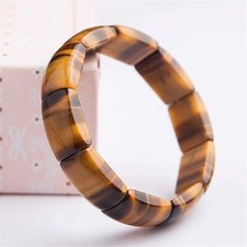 Natural Tiger's Eye Stone Braided Bracelet Bangle for Protection Anxiety Relief