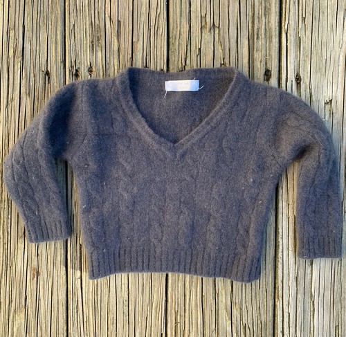 Pure Cashmere V Neck Sweater Size 