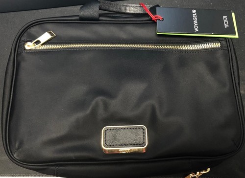 TUMI - Voyageur Madeline Cosmetic Bag - Black/Gold- Like-New