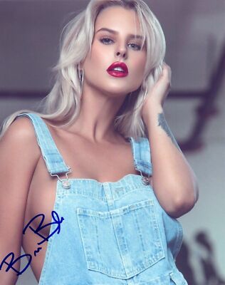 Brennah Black Playboy Model Autographed 8 x 10 Glossy Photo