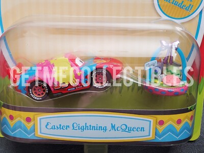 DISNEY PIXAR CARS EASTER LIGHTNING MCQUEEN WITH TIRE BASKET