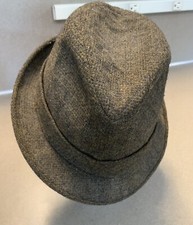 Fedora Sportswear By Champ Mens Fedora Size Small Brown Tweed